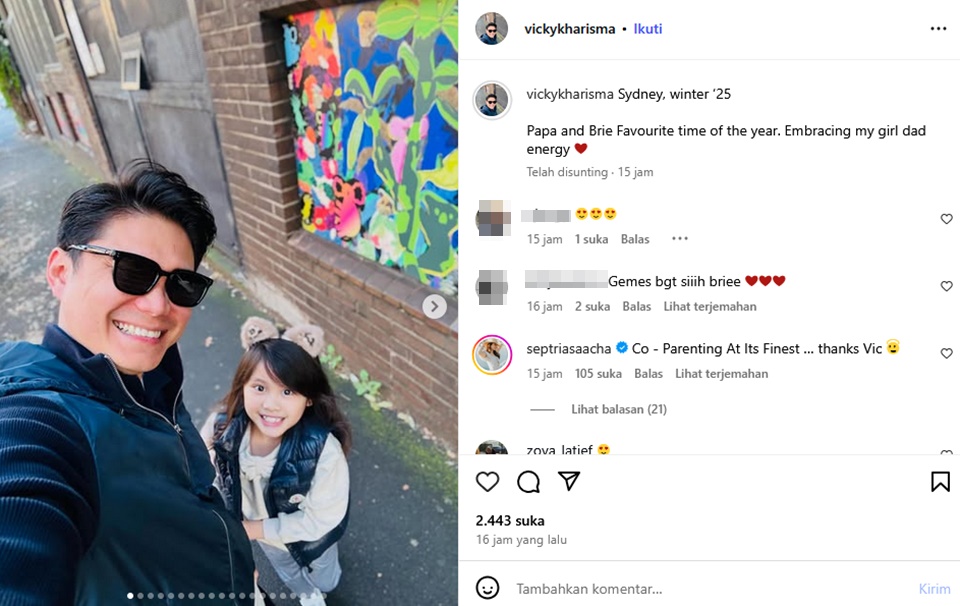Acha Septriasa Komentari Postingan Vicky Kharisma